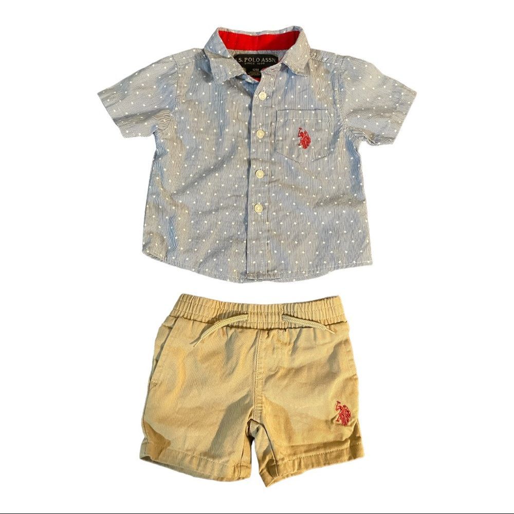 Baby Boys U.S. Polo Assn. Outfit Size 12 months